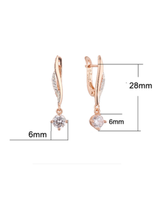 Damen Ohrringe in Roségold (vergoldet) mit Zirkonia8