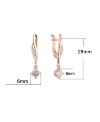 Damen Ohrringe in Roségold (vergoldet) mit Zirkonia8