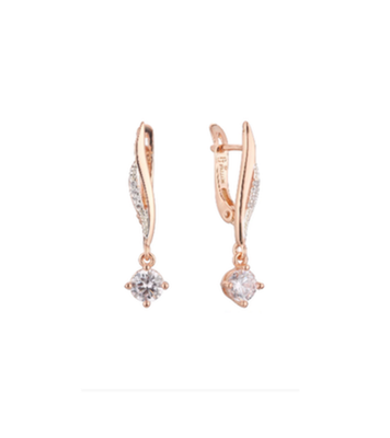 Damen Ohrringe in Roségold (vergoldet) mit Zirkonia3