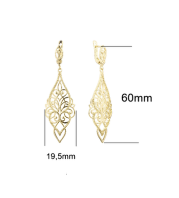 Damen Clip-On Tropfen Ohrringe mit 14K Gold platiert1