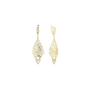 Damen Clip-On Tropfen Ohrringe mit 14K Gold platiert0