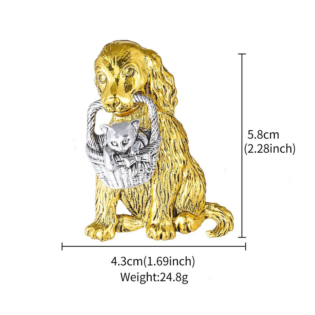 Brosche GoldenRetrieverMotiv, hochwertige HerrenAnzugCorsage mit Tiermotiv3