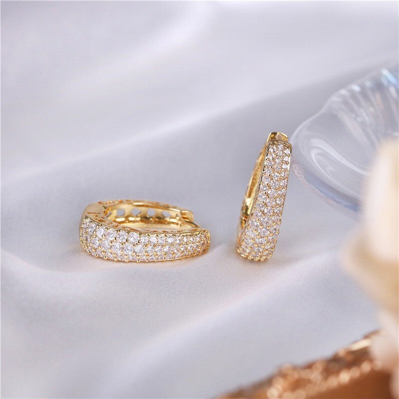Luxus Damen Ohrringe Creole 18K Gold Französisch galvanik kreative ohrringe6