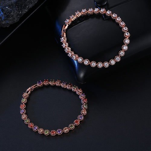 Luxus Damen Armband Buntes Zirkon Tennis Armband Modisches und Elegantes Schmuck1