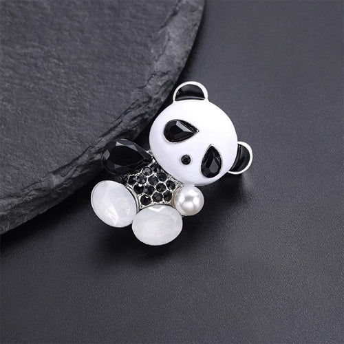 Niedliche bezaubernde Panda Brosche für Damen Hochwertig einzigartig exquisit1