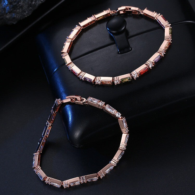 Luxus Damen Armband Buntes Zirkon Tennis Armband Modisches und Elegantes Schmuck1