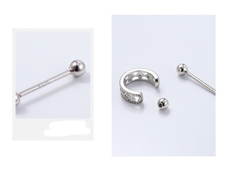 Ohrstecker 925er Silber Damen Herren leicht Luxus Ohrringe Schmuck3