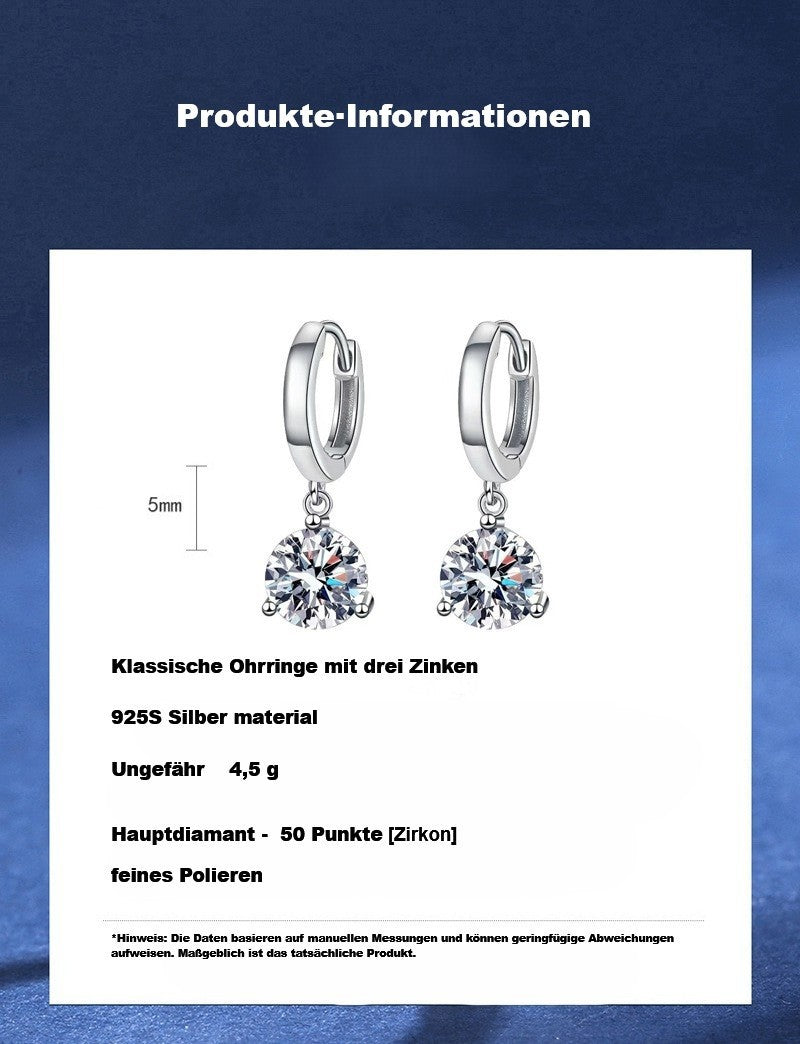 925S Silber Damen Ohrringe 925S Silber 50 Punkte [Zirkon] modisch4