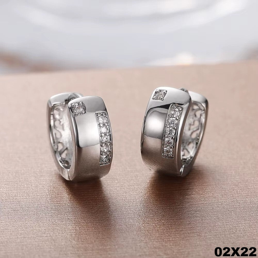 Luxus Damen Ohrringe Creolen Zirkonia Kristalle 925 versilbert  Hochwertiger4