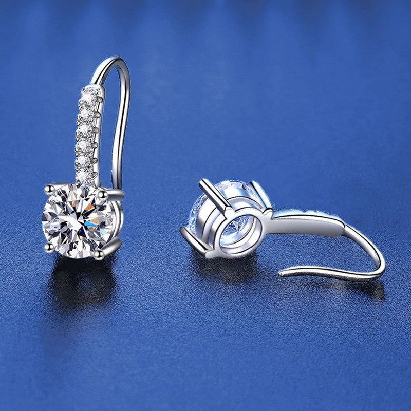 925S Silber Damen Ohrringe minimalistisch 50 Punkte [Zirkon] modisch 925S Silber1