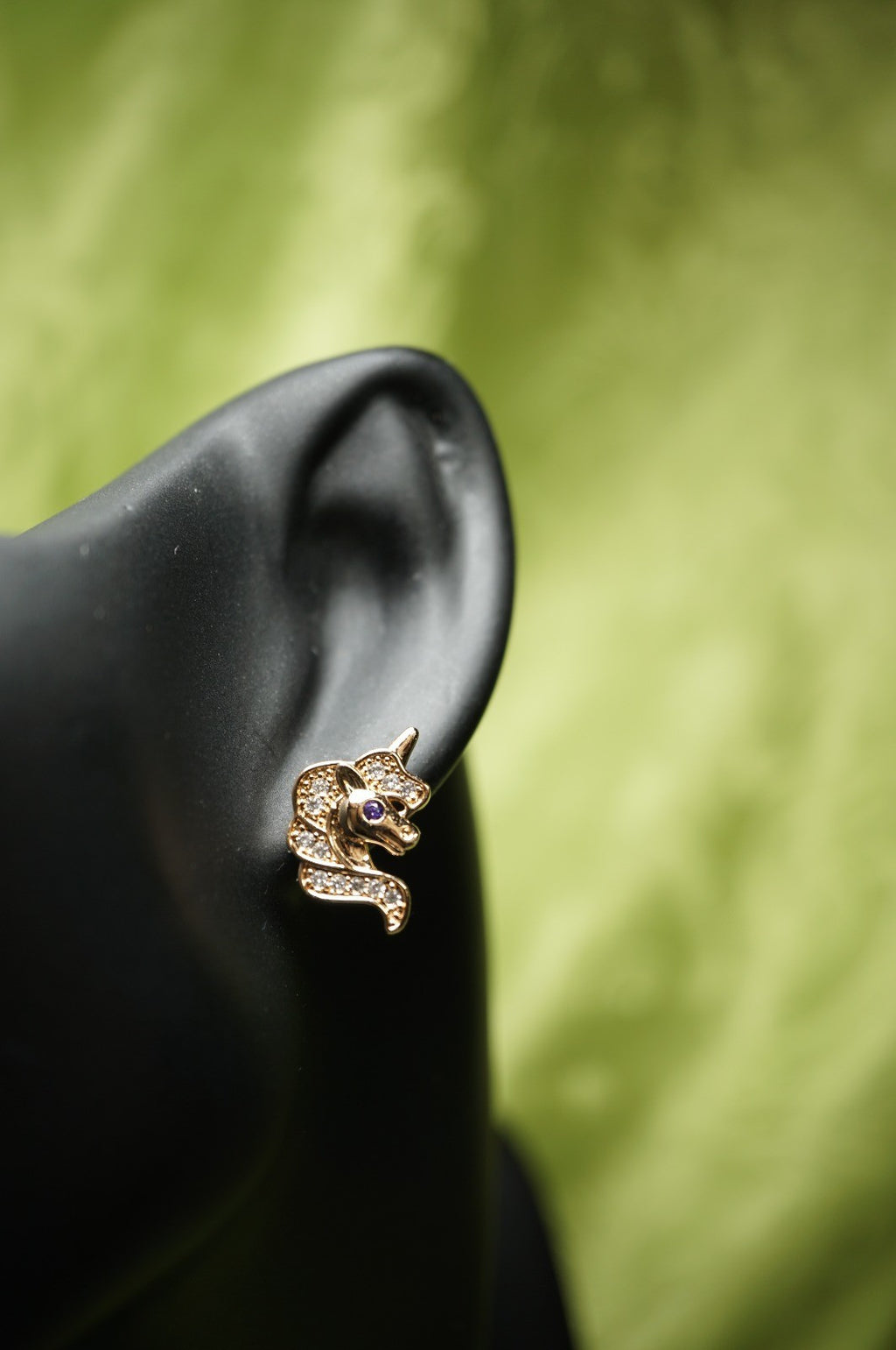 Ohrringe Einhorn Pferde Rose Gold vergoldet Zirkon Mädchen Kinder Damen Ohrhänge4