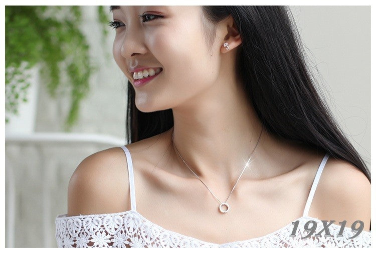 Damen Halsketten S925 Sterlingsilber im Rubik's Cube-Design mit Diamantenbesatz3