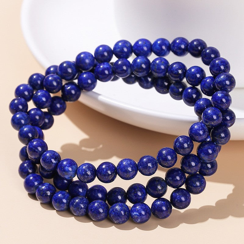 Dreisträngiges Armband 6A Natur Lapislazuli Dreisträngiges Armband Kaiserliches7