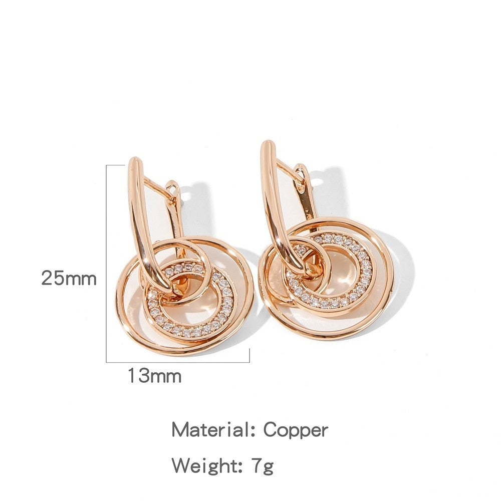 Luxus Damen Ohrringe Gold (champagner) galvanisierte, Hochwertige,  vielseitig1