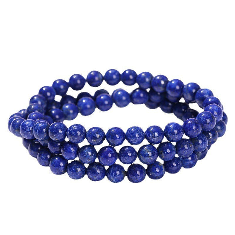 Dreisträngiges Armband 6A Natur Lapislazuli Dreisträngiges Armband Kaiserliches6