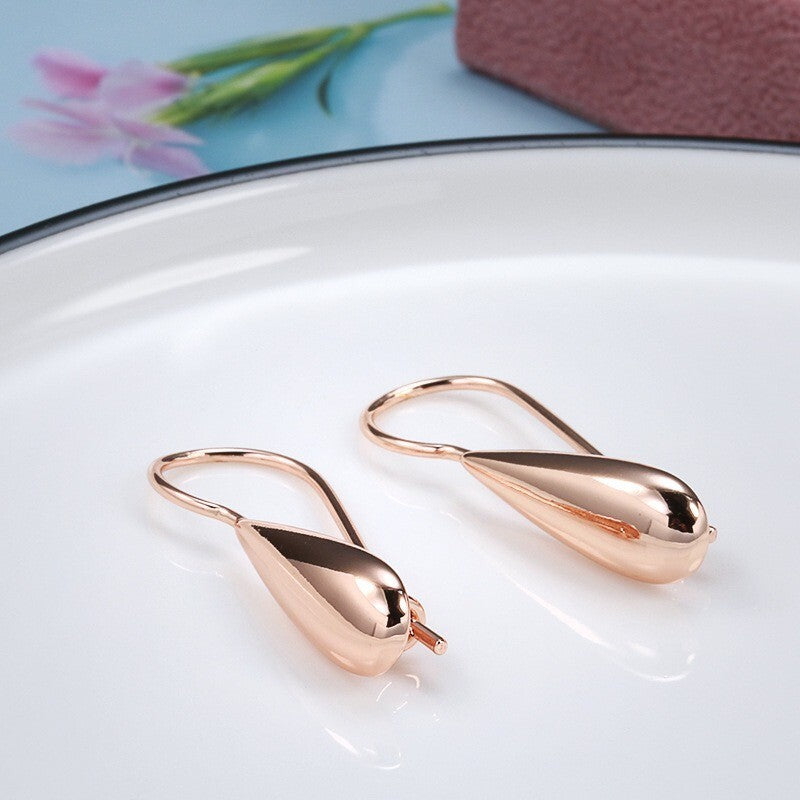 Luxus Damen Wassertropfen Ohrringe  Creolen  585 Roségold neu hochwertig Schmuck1