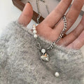 Mädchen Halskette Amor Bogen Kristall Perlen Choker Kette Schmuck Design0