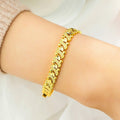 Armband Armreif Gold 24K Damen Herren robuste und farbbeständige Uhrenschließe0