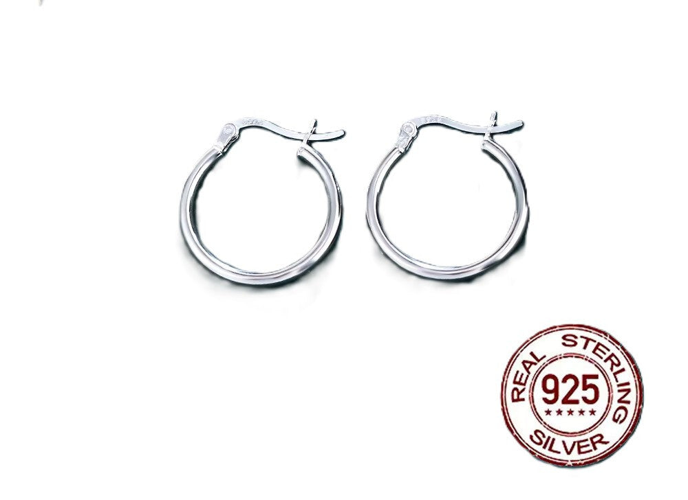 Hochwertige 925 S Silber Mädchen Ohrring Zubehör Minimalist Hochglanz Design Kre6