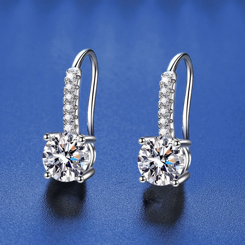 925S Silber Damen Ohrringe minimalistisch 50 Punkte [Zirkon] modisch 925S Silber0