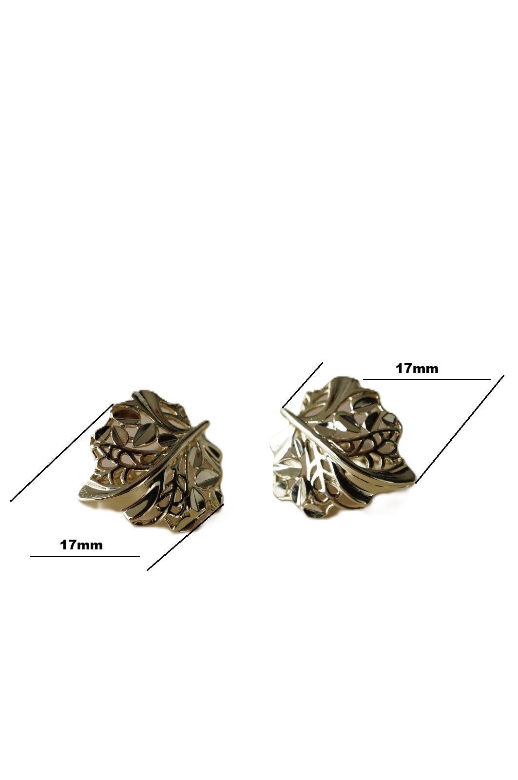 Luxus Damen Blatt Ohrringe Creolen Hochvertiger Gold 14K vergoldet Mode Schmu5