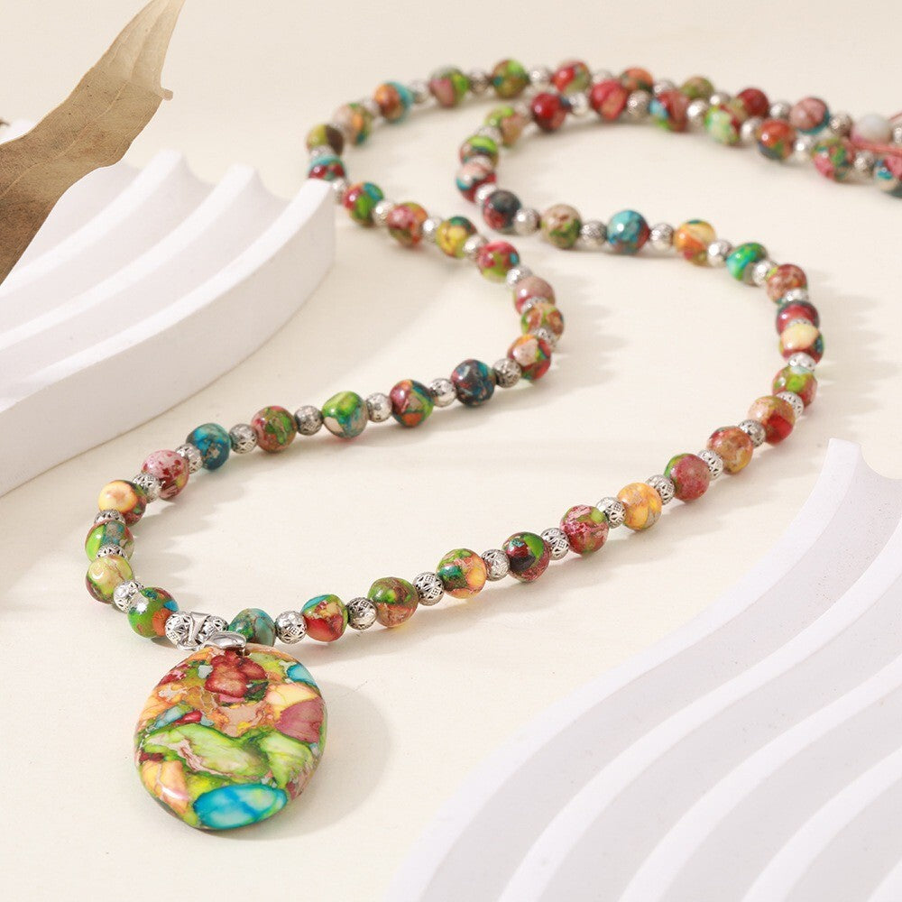 Naturstein Kaiser Halskette Mit Anhänger Naturstein Boutique Halskette Licht4