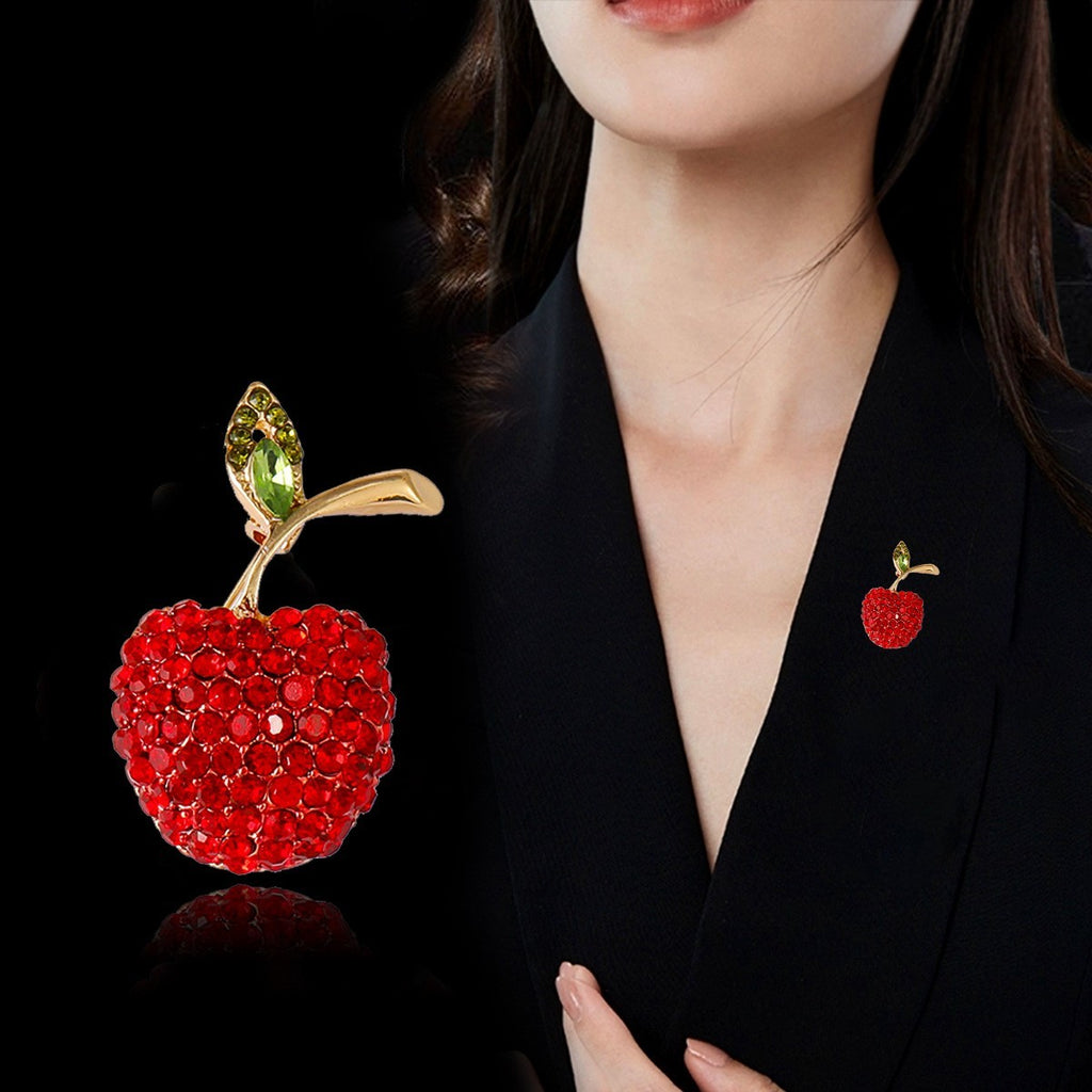 Süße kleine Apfel Brosche, Legierung, , exquisite ObstWäschekl3