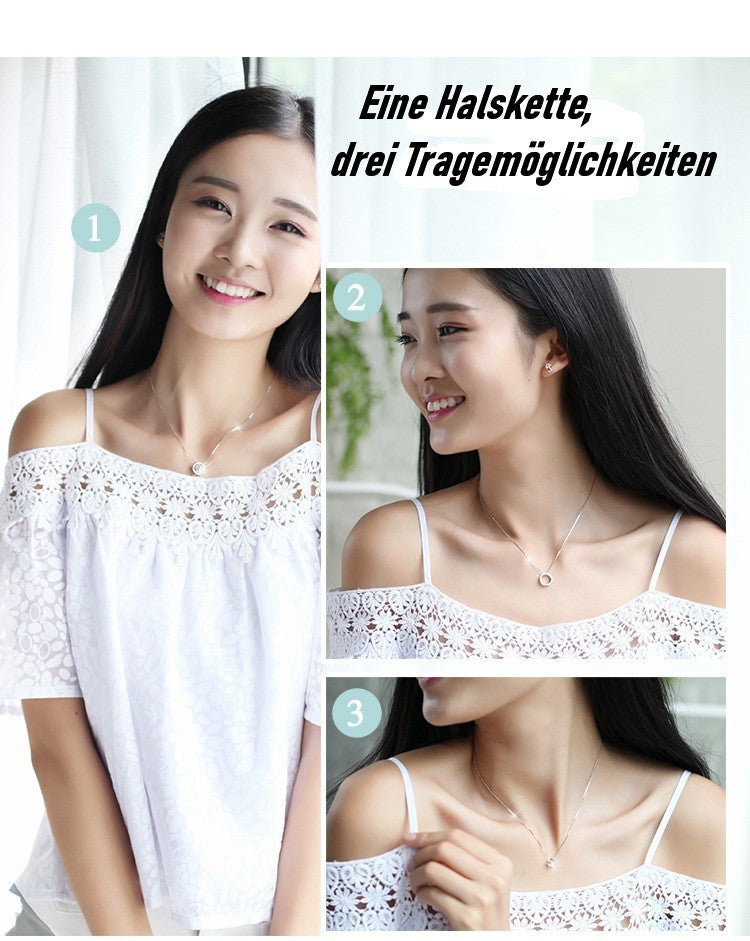 Damen Halsketten S925 Sterlingsilber im Rubik's Cube-Design mit Diamantenbesatz8