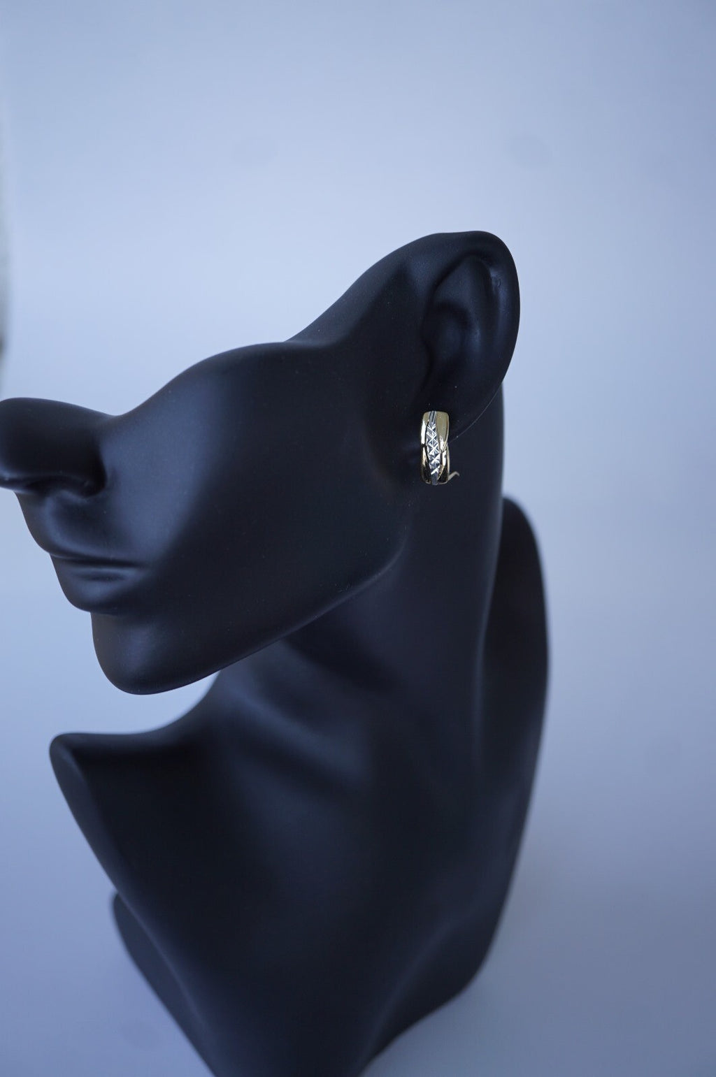 Luxus Damen Ohrringe Creole, beschichtet mit 14K Gold zweiTöne ModeSchmuck8