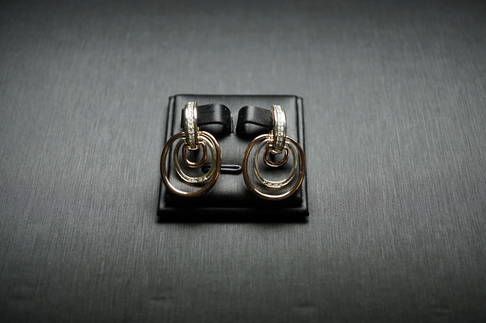 Luxus Damen zweifarbige Ohrringe aus 14-karätigem Roségold hochwertige vergoldet5