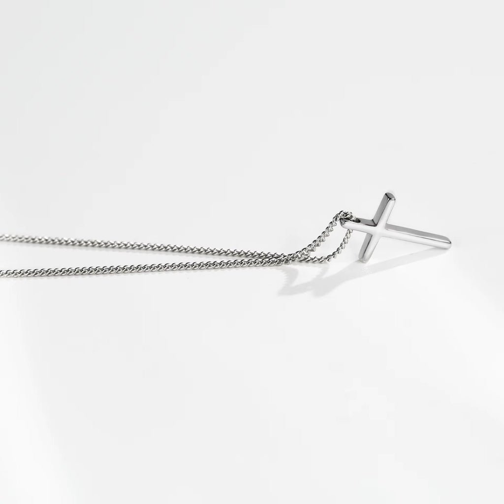 925S Silber Kreuz Halskette 925 Sterling Silber Kreuz Halskette für Frauen 40+51