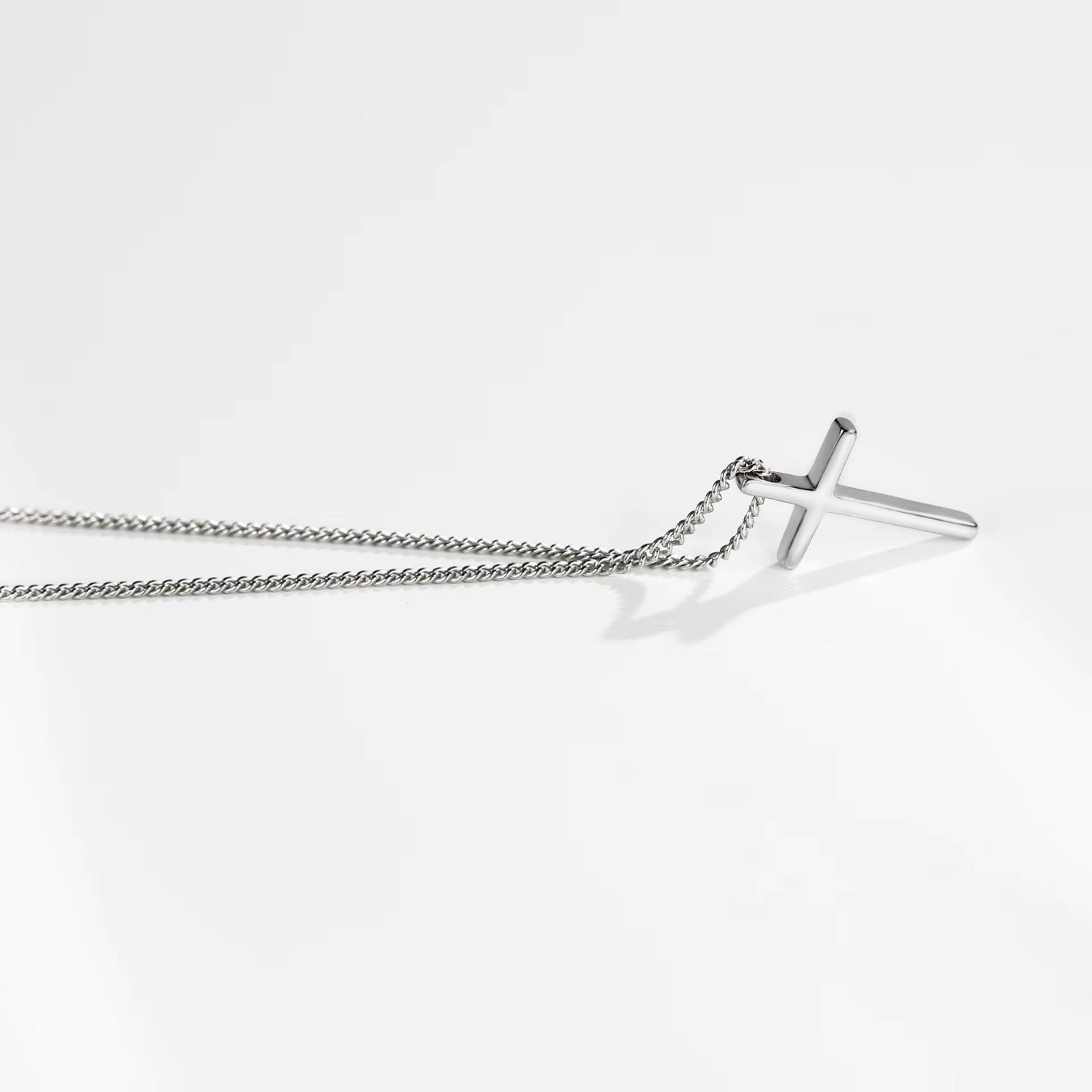 925S Silber Kreuz Halskette 925 Sterling Silber Kreuz Halskette für Frauen 40+51