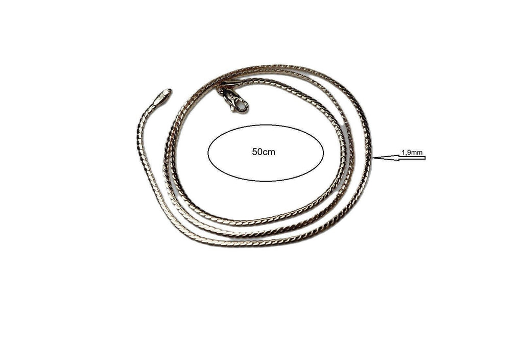 Serpentine S-Gliederung Kette mit Roségold plattiert6