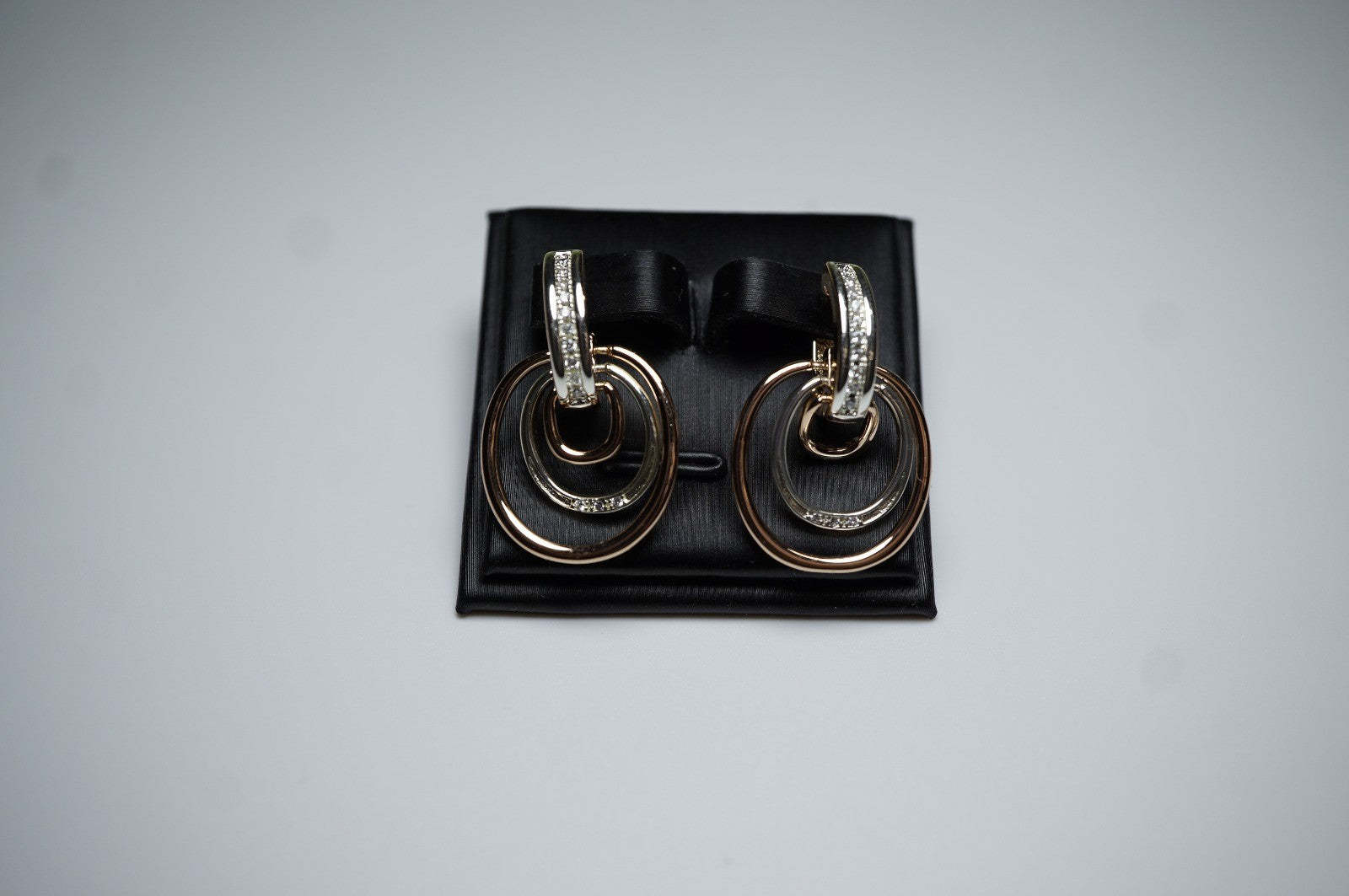 Luxus Damen zweifarbige Ohrringe aus 14-karätigem Roségold hochwertige vergoldet14