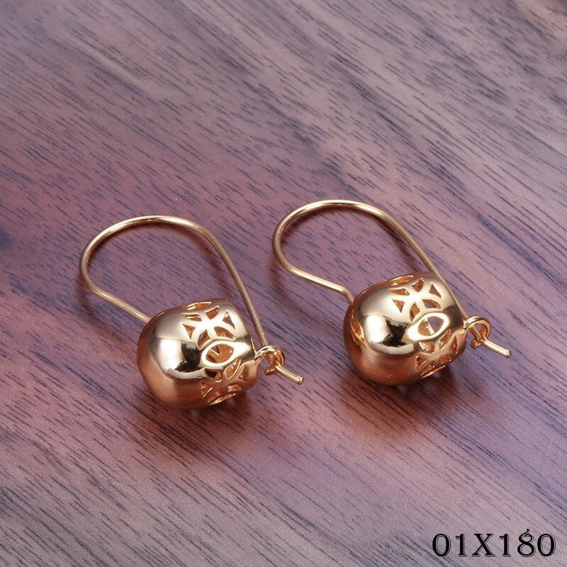 Luxus Ohrringe 585 Rolled Rosé Gold überzogen einfache trend reales gold überzog5