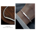 Luxuriöses Armband aus 925er Sterlingsilber, schlicht und einzigartig, minimalis0