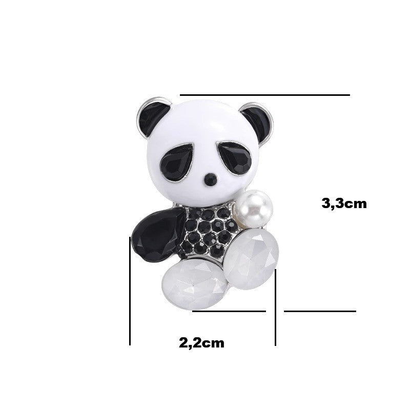 Niedliche bezaubernde Panda Brosche für Damen Hochwertig einzigartig exquisit7
