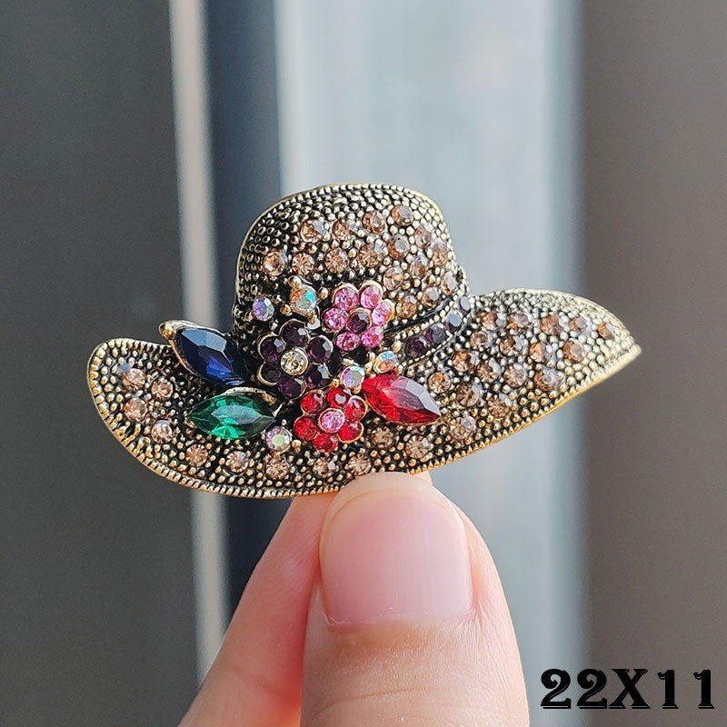 Brosche Corsage Diamant Sonnenhut Antik Gold Brosche vielseitige Kleidung0