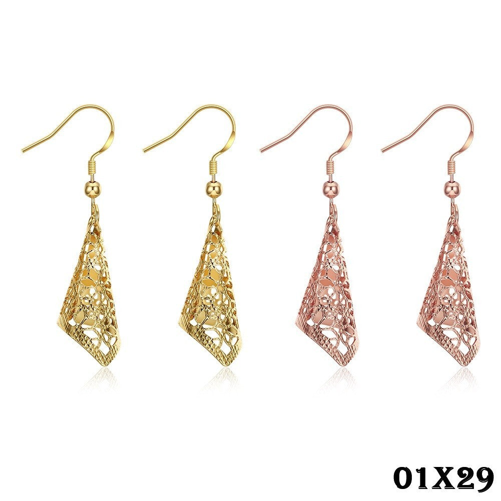 Gold zirkon ohrringe conchförmigen hohl kleine frische romantische stil elegant0