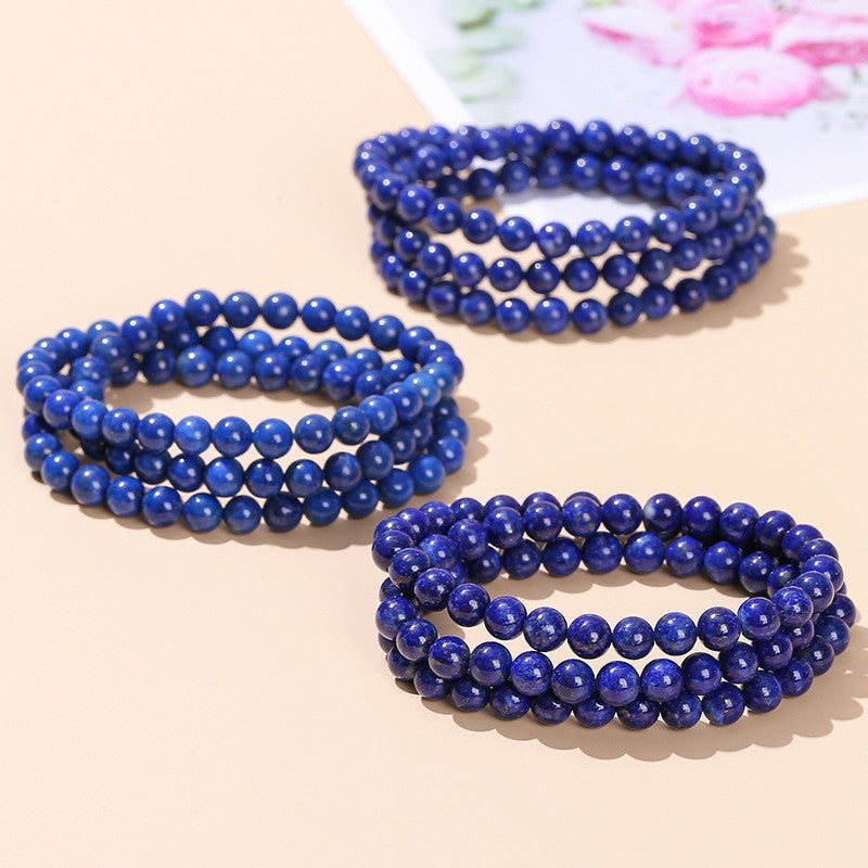 Dreisträngiges Armband 6A Natur Lapislazuli Dreisträngiges Armband Kaiserliches4