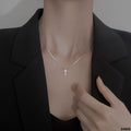 925S Silber Kreuz Halskette 925 Sterling Silber Kreuz Halskette für Frauen 40+50