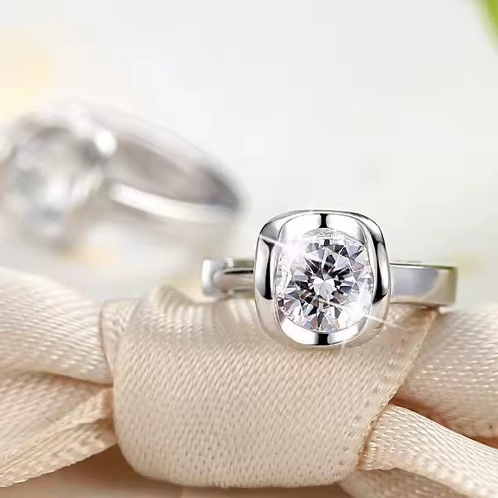 Luxus Damen Ohrringe 925S Sterling Silber Creole mit Zirkonia , Modeschmuck6