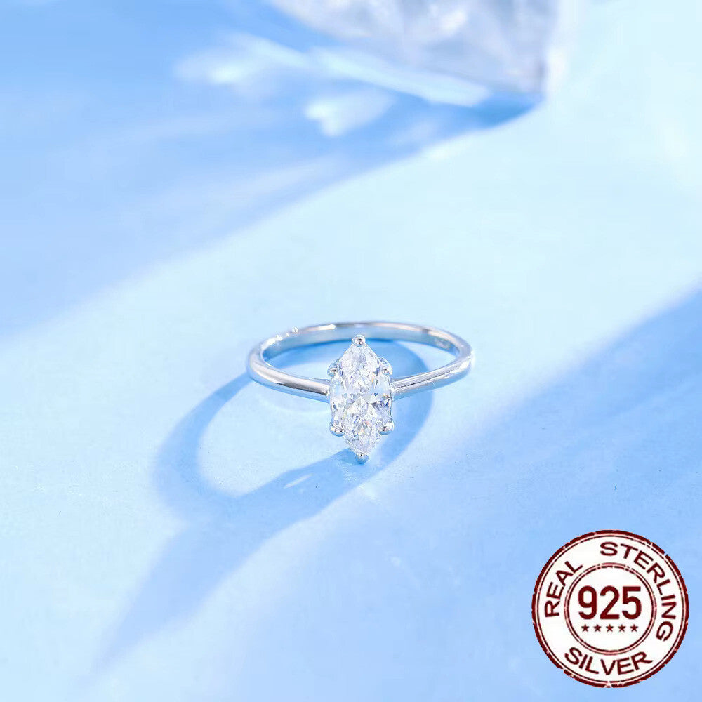 Damenring 925 Sterling Silber Zirkonia Ring Damen Verlobungsring Schmuck1