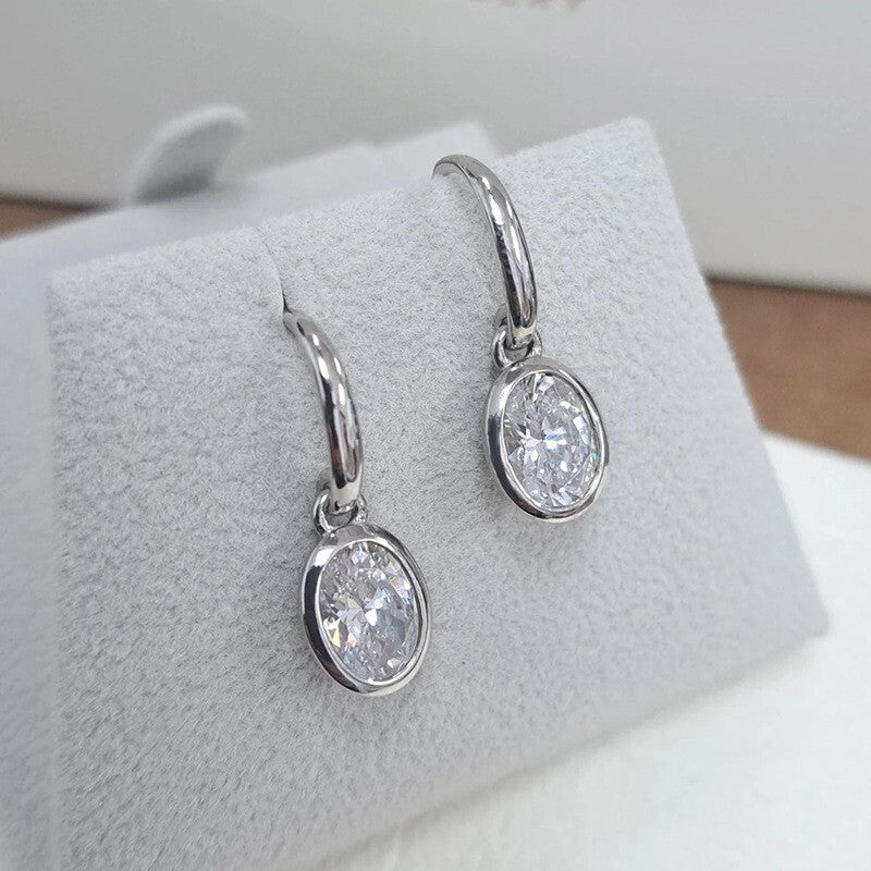 Damen Ohrringe mit ZirkoniaIntarsien für Frauen glänzendes Temperament elegant3