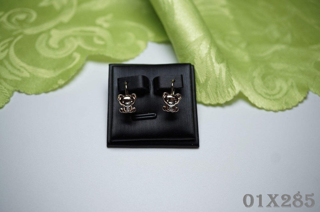 Haken Ohrringe mit Bärenmotiv für Mädchen, Zweifarbig mit Roségold-Plattiert11