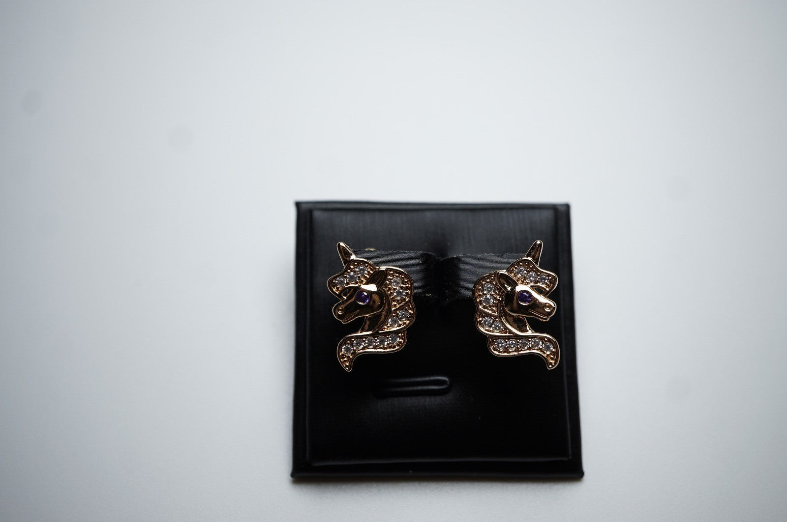 Ohrringe Einhorn Pferde Rose Gold vergoldet Zirkon Mädchen Kinder Damen Ohrhänge22