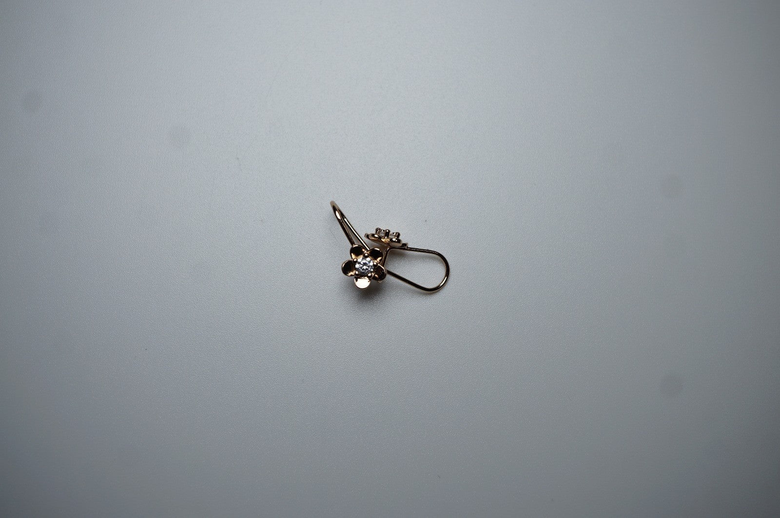 Zierliche Blumen Ohrringe für Mädchen und Frauen14K Rose Gold (vergoldet) Baumel7