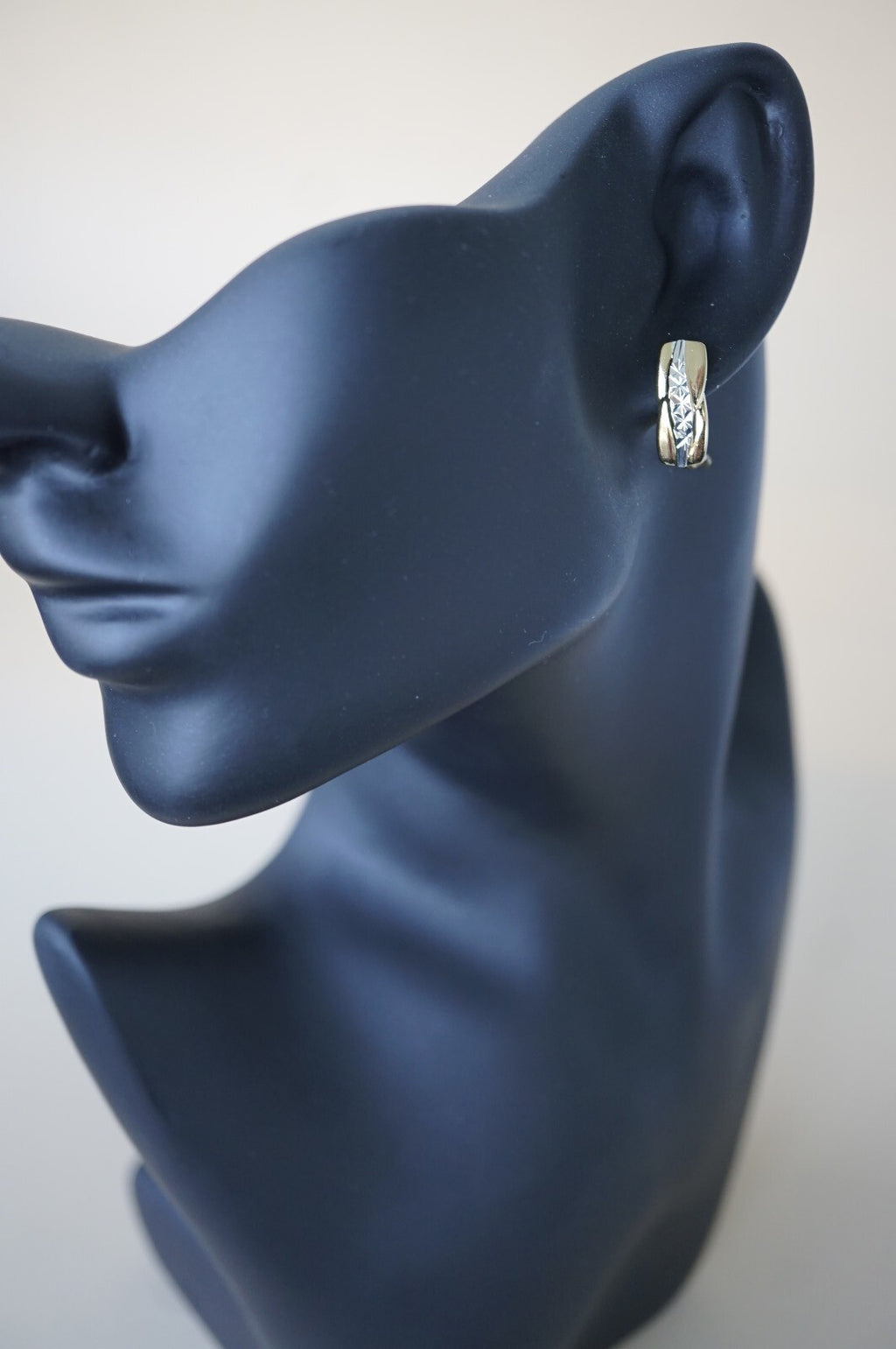 Luxus Damen Ohrringe Creole, beschichtet mit 14K Gold zweiTöne ModeSchmuck5