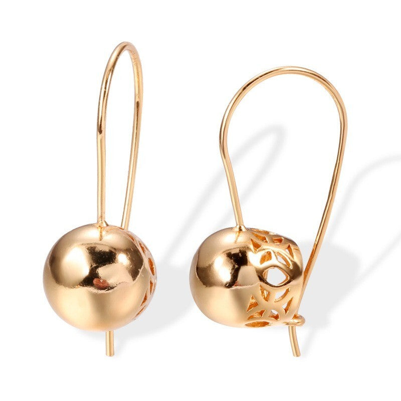 Luxus Ohrringe 585 Rolled Rosé Gold überzogen einfache trend reales gold überzog1