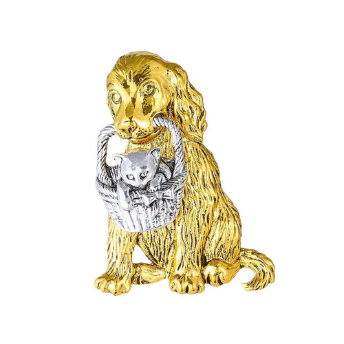 Brosche GoldenRetrieverMotiv, hochwertige HerrenAnzugCorsage mit Tiermotiv1